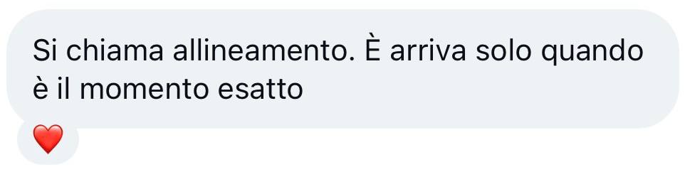 Messaggio di una cliente